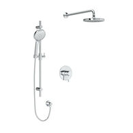 LOMBARDIA 1/2" THERMOSTATIC & PRESSURE BALANCE 3 FUNCTION SYSTEM TRIM WITH INTEGRATED VOLUME CONTROL, Polished Chrome, medium